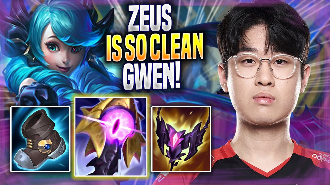 ZEUS IS SO CLEAN WITH GWEN! - T1 Zeus Plays Gwen TOP vs Renekton! | Season 2022