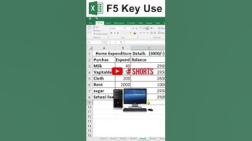 Computer Ke Andar Ms Excel Me F5 Key Ka Use Jane #shorts