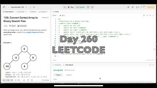 Day 260: LeetCode Problem 108. Convert Sorted Array to Binary Search Tree - Swift
