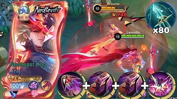 LING NEOBEAST FASTHAND GAMEPLAY HARD CARRY 3 DARKSYSTEM MY TEAM | LING BEST BUILD & EMBLEM 2025