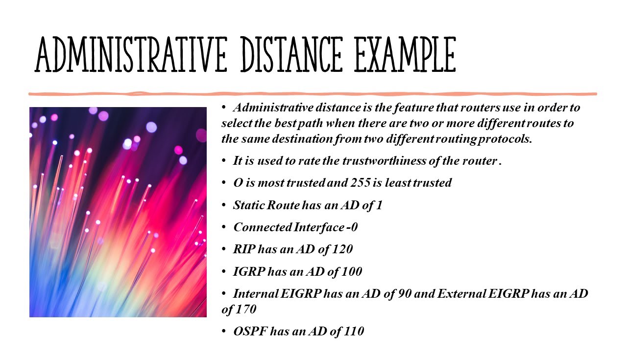 Administrative Distance Example - YouTube