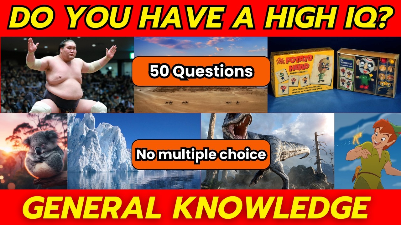 Hard General Knowledge Quiz | 50 Q's | Without Multiple Choice ...