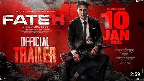 Fateh | official | Trailer l sonu sood | Jacqueline  Fernandez | In cinemas 10th january
