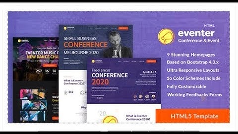 Eventer - Conference Event and Meetup Landing Page Template | Themeforest Templates