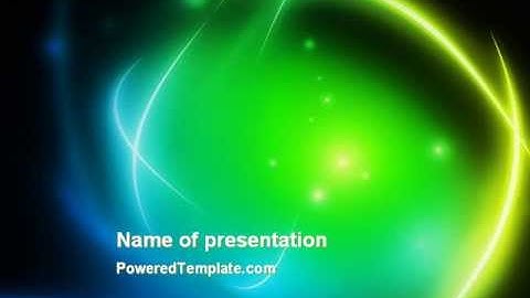 Green Swirls PowerPoint Template by PoweredTemplate.com