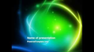 Green Swirls PowerPoint Template by PoweredTemplate.com