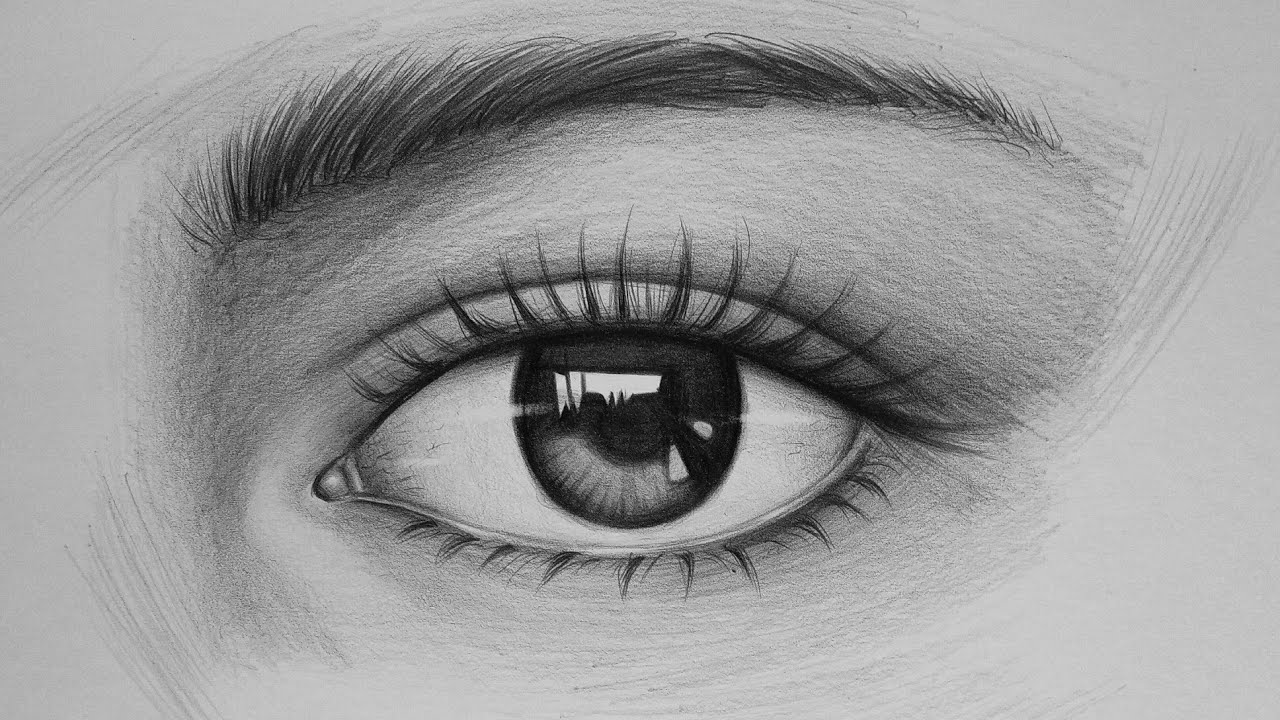 How to Draw Eye with Graphite pencil ( Tutorial for Beginners ) YouTube