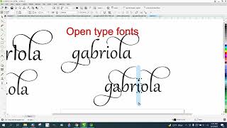 Corel Draw Tips & Tricks Open Type Fonts TRICK