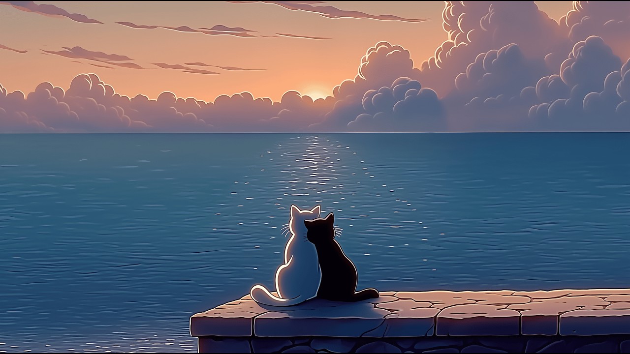 You’re in a safe spot by the water listening to dreamy music ✨