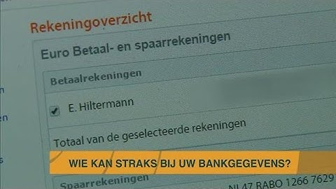 Bankgegevens op straat door Europese wet? - Z TODAY