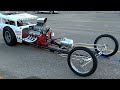 Vintage Nitromethane Dragsters putting on a Flame Show
