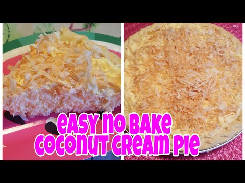 EASY NO BAKE COCONUT CREAM PIE 🌴🌴🌴