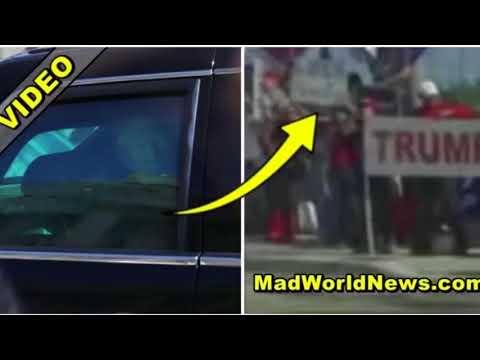 Trump’s Motorcade Passes Sign-Waving Crowd, Secret Service Delivers Surprise Minutes Later