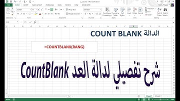 الدرس (8) دالة العد COUNT BLANK كورس شرح دوال الإكسيل