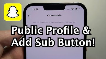 Snapchat How to Make PUBLIC Profile & Add Subscribe Button!