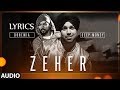 Deep Money Ft Bohemia Zeher Lyric Video mp3