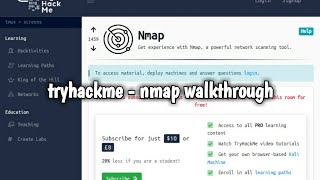 tryhackme || Nmap Walkthrough