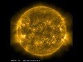 Unsere Sonne vom 27.08.23 bis 01.09.23 (TIMELAPSE) SDO/AIA (gold) + Größenvergleich zu Planeten