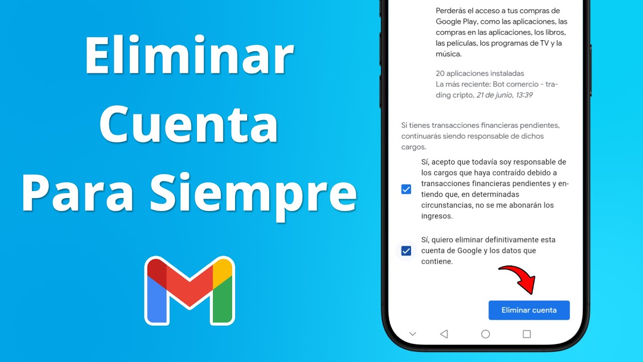 Cómo eliminar mi cuenta de gmail definitivamente de mi celular - YouTube