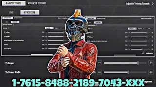 New Update 4.3⚡️Best Sensitivity Code + Control Settings Pubg Mobile Gayro Scope Sensitivity Code 🔥