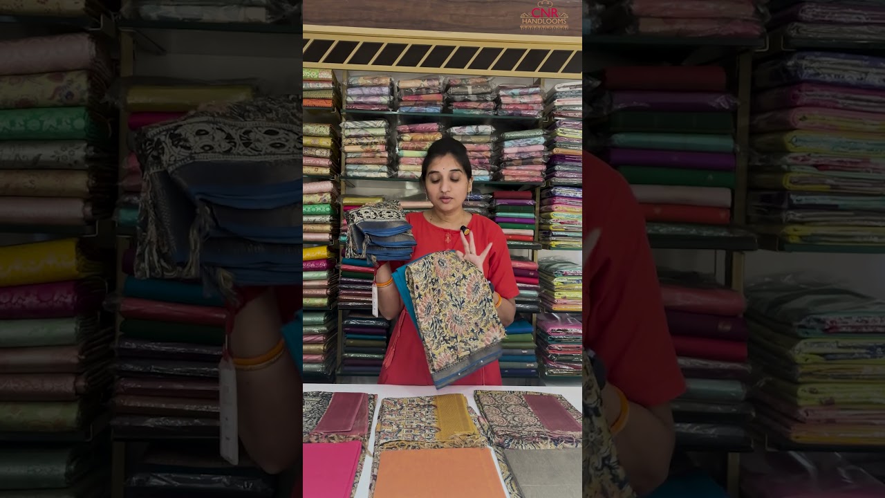 Stunning Kalamkari Dress Materials from CNR Handlooms | Traditional Handloom Collection