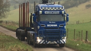 | Scania V8 580 | Twin Stack V8 Sound | Driving down small lane |