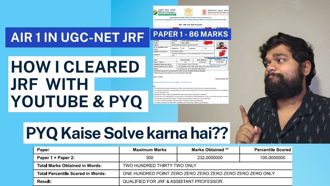 How I Used PYQs to Crack UGC NET JRF | Self Study for UGC NET JRF | 