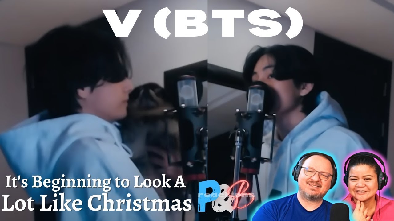 Реакция на кавер-видео V (BTS) «It's Beginning To Look A Lot Like Christmas»!