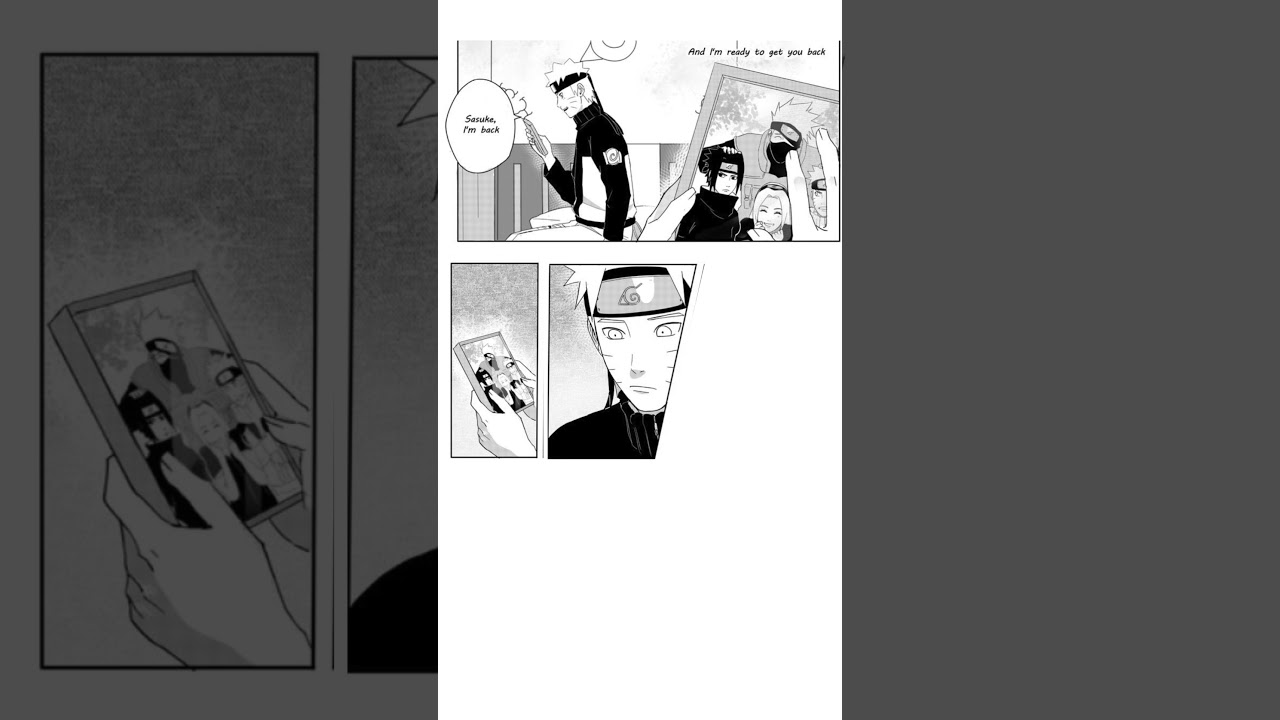 Mini NaruSasu doujinshi  - Naruto kisses Sasuke's fotograph