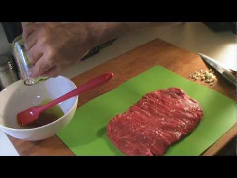 Flank Steak with Gorgonzola Sauce