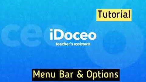 iDoceo 6 Tutorial - Main Menu