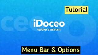 iDoceo 6 Tutorial - Main Menu