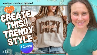 Trendy University Style Fall And Winter Design: Canva Design Tutorial- Plus 5 Bonus Niches🔥🔥🔥