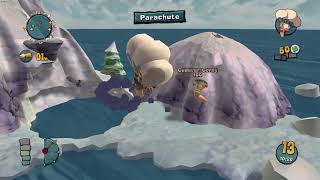 Worms 4 ultimate mayhem commando ninja rope parachute girder combo under 20 seconds