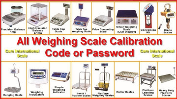 All Weighing Scale Calibration Codes or Calibration Password by Care International Scale