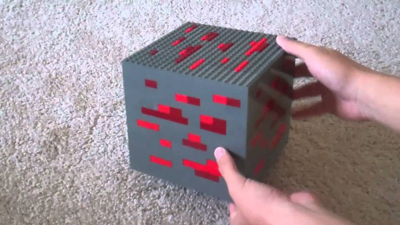 Lego Minecraft Redstone ore block - YouTube