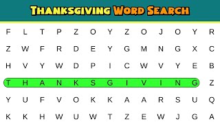 Thanksgiving Word Search Quiz