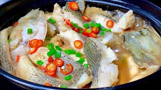 Eat more seabass in winter. Let me teach you the simplest home-cooked way to cook seabass. The mea