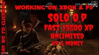 SOLO FAST 13500xp  UNLIMITED XP AN MONEY GLITCH  RED DEAD ONLINE RDR2 ONLINE
