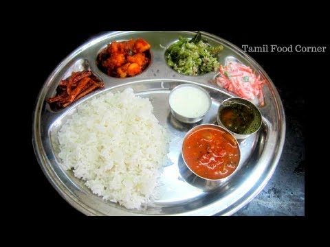 simple-lunch-menu-recipe-|-vegetarian-lunch-menu-|-south-indian-thali-|-tamil-food-corner