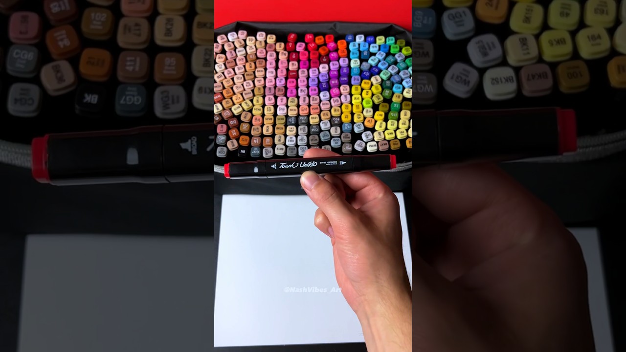 Drawing, But Have to Use EVERY COLOR... (#shorts)