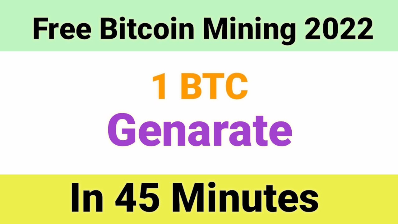 Free Bitcoin Generate 2022 | In 45 Minutes | Without Investment | 💯 legit