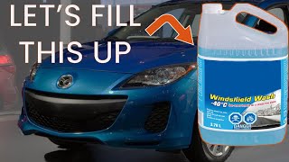 How to Refill Windshield Washer Fluid - Mazda 3 (2010-2013)