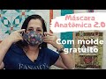 Máscara Proteção Anatômica 2 0 Molde Gratuito |  FaceMask, Fabric Mask, DIY, TUTORIAL