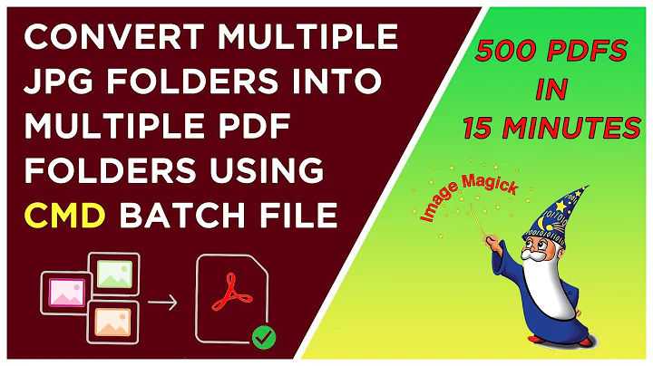 How To Convert Multiple JPG Folders Into One PDF Folder Using CMD |  Many JPG To 1 PDF | ImageMagick