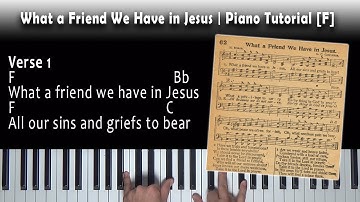 What a Friend We Have in Jesus (Easy Piano Tutorial) - F