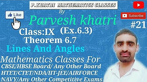 Theorem 6.7 "Angle sum property of a Triangle" Class 9 Maths NCERT Ch 6 "Lines And Angles"