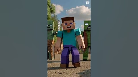 Battle: zombie vs steve vs inhabitant vs creeper
