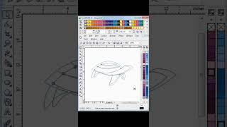 how to make Turtle logo design in Coreldraw| #viralshort
