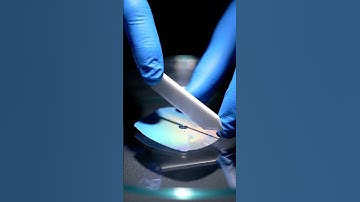 Cutting a holographic vinyl fragment with surreal precision #ai #asmr #abstract